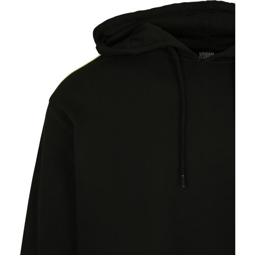 Urban Classics Neon Striped Hoody black/electriclime XL