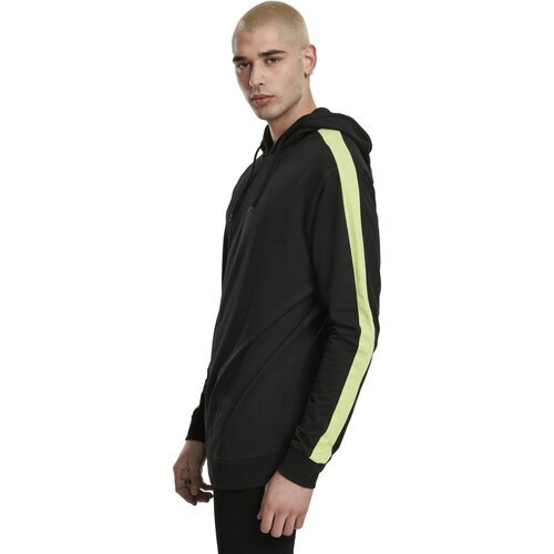 Urban Classics Neon Striped Hoody black/electriclime XL