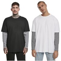 Urban Classics Oversized Double Layer Striped LS Tee