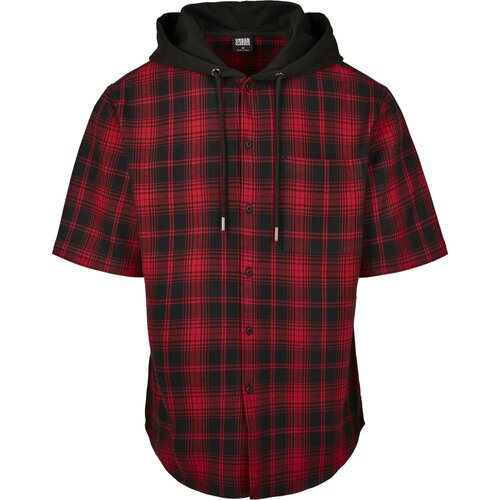 Urban Classics Hooded Short Sleeve Shirt black L
