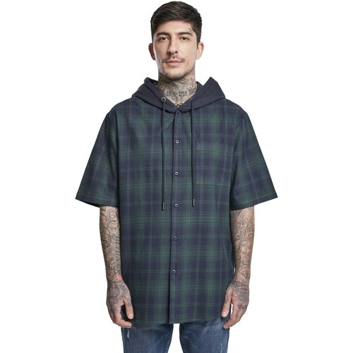 Urban Classics Hooded Short Sleeve Shirt navy XL