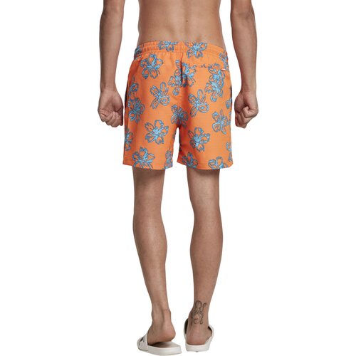 Urban Classics Floral Swim Shorts orange XXL