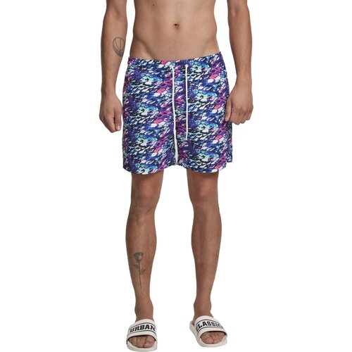 Urban Classics Multicolor Swim Shorts blue/pink XXL