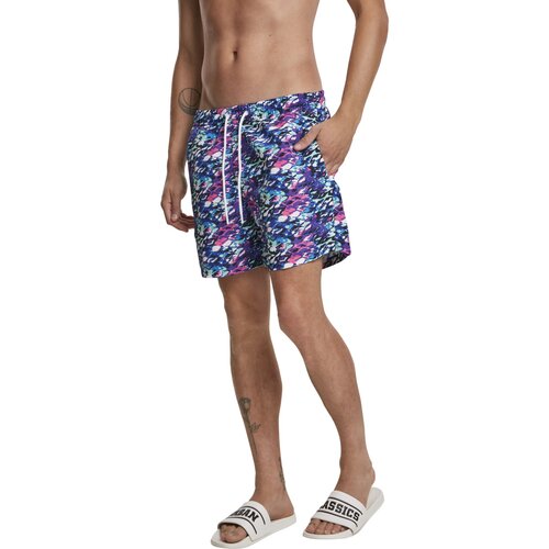 Urban Classics Multicolor Swim Shorts blue/pink XXL