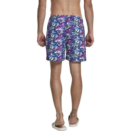 Urban Classics Multicolor Swim Shorts blue/pink XXL