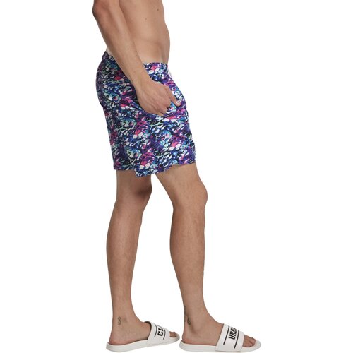 Urban Classics Multicolor Swim Shorts blue/pink XXL