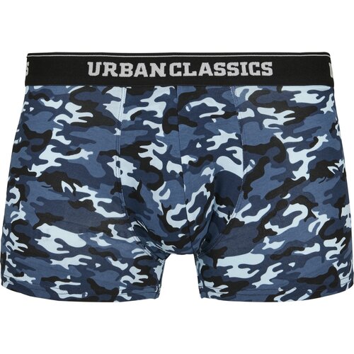 Urban Classics Boxer Shorts 3-Pack blue camo/orange camo/black L