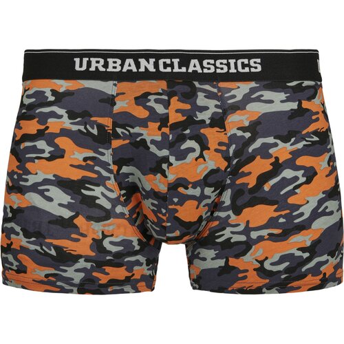Urban Classics Boxer Shorts 3-Pack blue camo/orange camo/black XXL