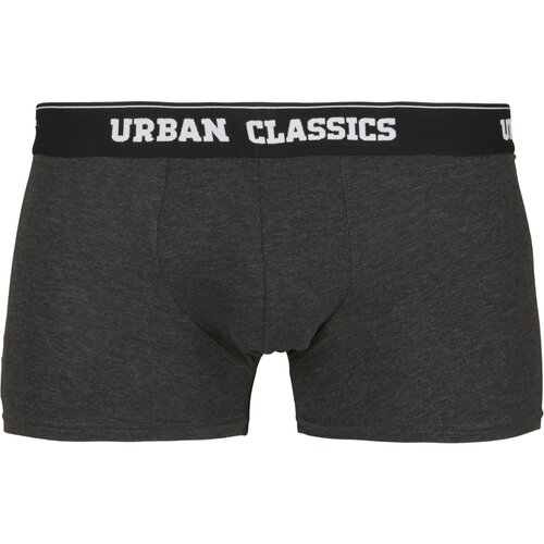 Urban Classics Boxer Shorts 3-Pack branding AOP/black/charcoal L