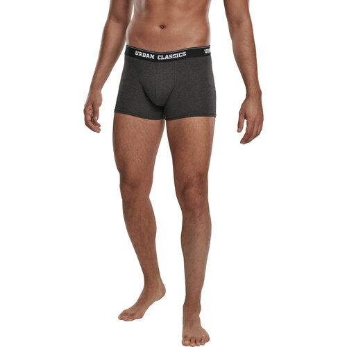 Urban Classics Boxer Shorts 3-Pack branding AOP/black/charcoal L