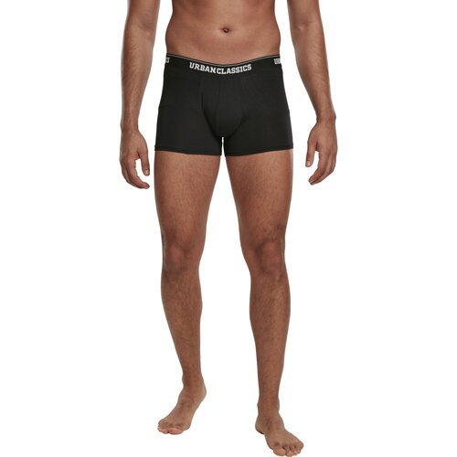Urban Classics Boxer Shorts 3-Pack branding AOP/black/charcoal XL