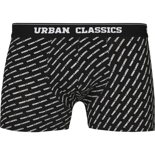 Urban Classics Boxer Shorts 3-Pack branding AOP/black/charcoal XXL