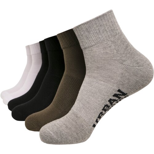 Urban Classics High Sneaker Socks 6-Pack black/white/grey/olive 47-50