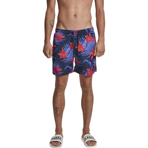 Urban Classics PatternSwim Shorts blue/red S