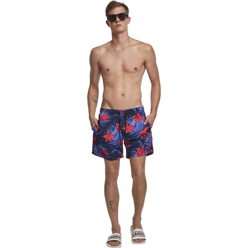 Urban Classics PatternSwim Shorts blue/red S