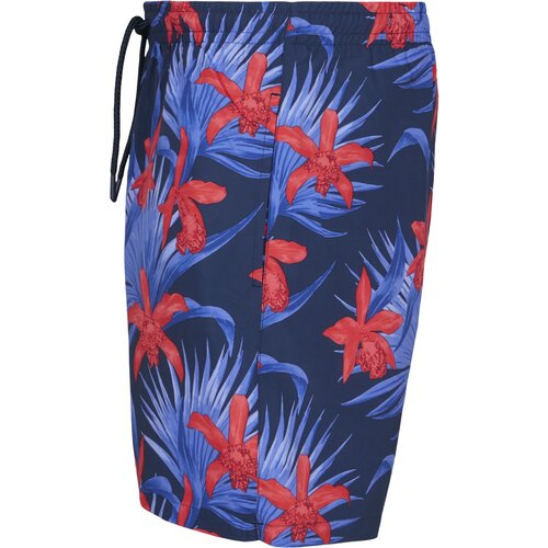 Urban Classics PatternSwim Shorts blue/red S