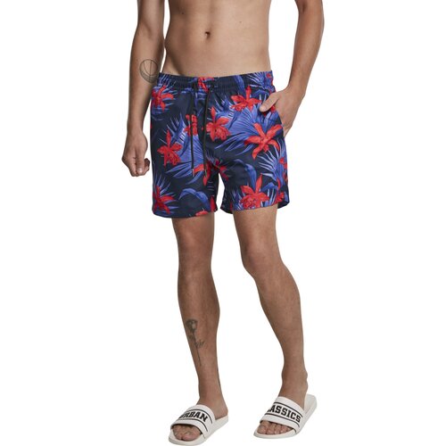 Urban Classics PatternSwim Shorts blue/red S