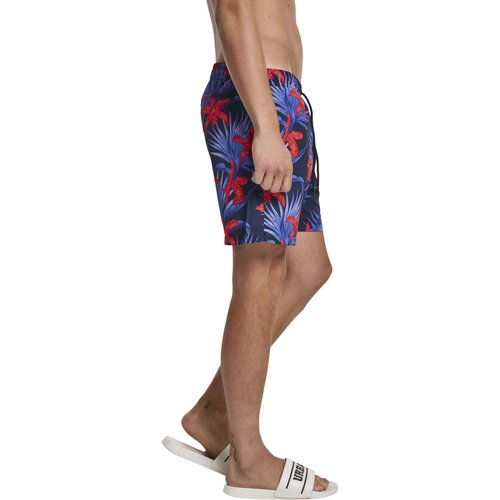 Urban Classics PatternSwim Shorts blue/red S