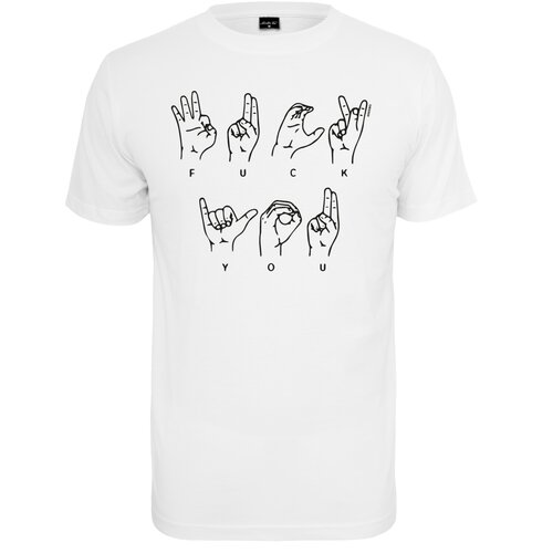 Mister Tee FU Sign Language Tee white L