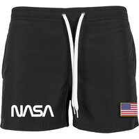 Mister Tee NASA Worm Logo Swim Shorts black L