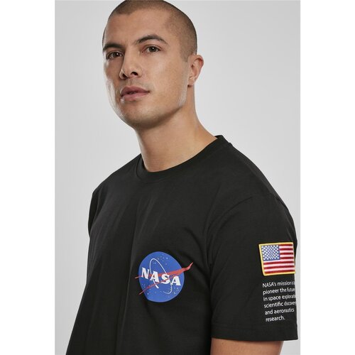Mister Tee NASA Insignia Logo Flag Tee black XS
