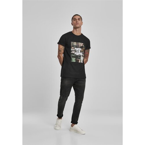 Mister Tee Plata Tee black XS