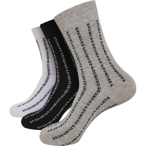 Mister Tee Fuck You Socks 3-Pack black/grey/white 39-42