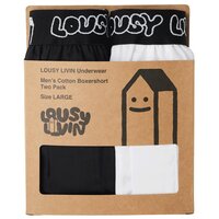 Lousy Livin Boxer Briefs 2 Pack Black/White M