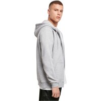 Build your Brand Heavy Zip Hoody heather grey 5XL