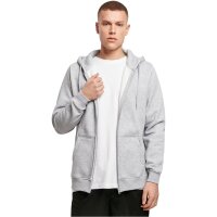 Build your Brand Heavy Zip Hoody heather grey 5XL