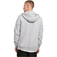 Build your Brand Heavy Zip Hoody heather grey 5XL