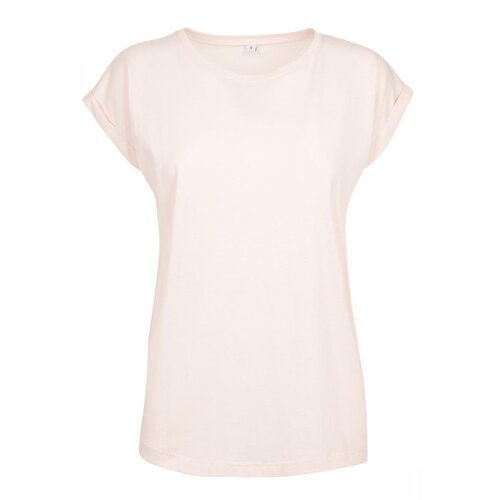 Build your Brand Ladies Extended Shoulder Tee pink M