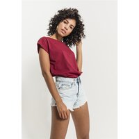 Build your Brand Ladies Extended Shoulder Tee burgundy 3XL