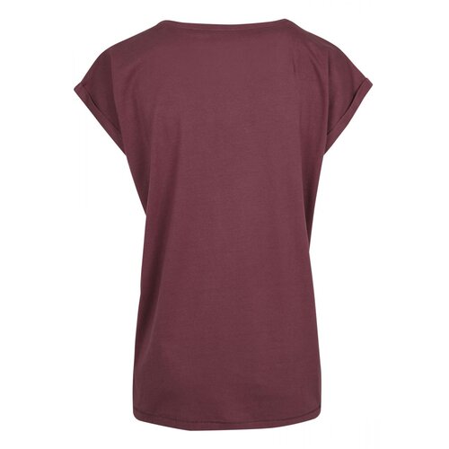 Build your Brand Ladies Extended Shoulder Tee cherry L