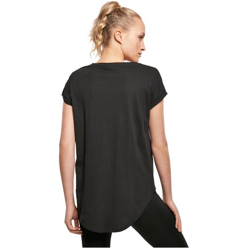 Build your Brand Ladies Long Slub Tee black 4XL