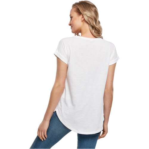 Build your Brand Ladies Long Slub Tee white XXL