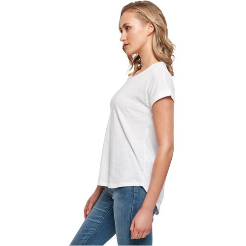 Build your Brand Ladies Long Slub Tee white XXL