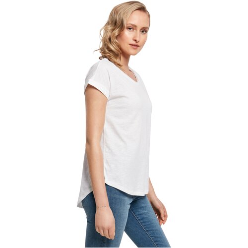 Build your Brand Ladies Long Slub Tee white XXL