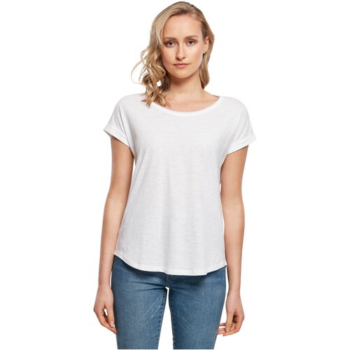 Build your Brand Ladies Long Slub Tee white XXL