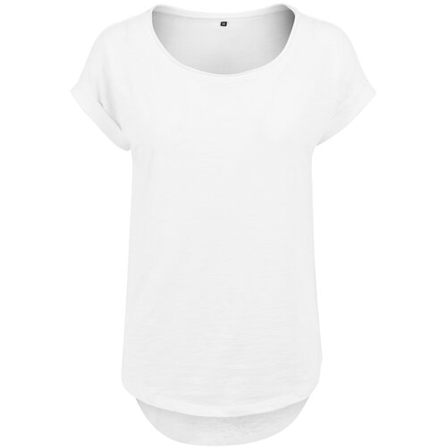 Build your Brand Ladies Long Slub Tee white XXL