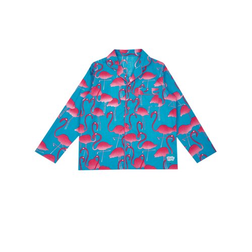 Lousy Livin Pyjama Flamingo Schlafanzug Set Kids Turquoise S
