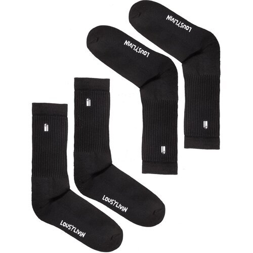 Lousy Livin Socks Street Court 2 Pack Black/Black 38-41