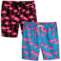 Lousy Livin Swim Shorts Flamingos Beach Shorts