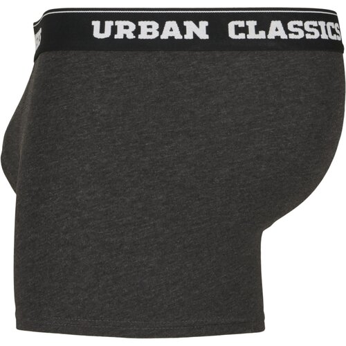 Urban Classics Men Boxer Shorts Double Pack black/charcoal 6XL