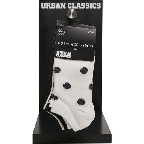 Urban Classics No Show Socks Dots 5-Pack white/black 39-42