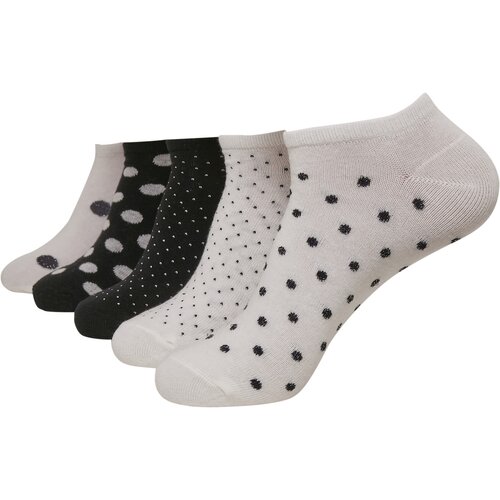 Urban Classics No Show Socks Dots 5-Pack white/black 35-38