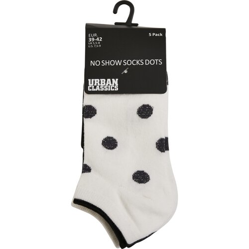 Urban Classics No Show Socks Dots 5-Pack white/black 35-38