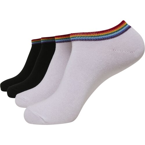 Urban Classics Rainbow Socks No Show 4-Pack black/white 35-38