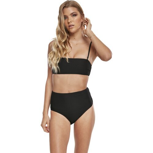 Urban Classics Ladies High Waist Bandeau Bikini black XS