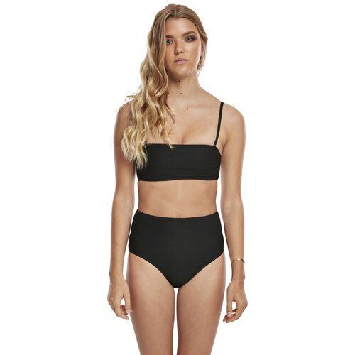 Urban Classics Ladies High Waist Bandeau Bikini black XS